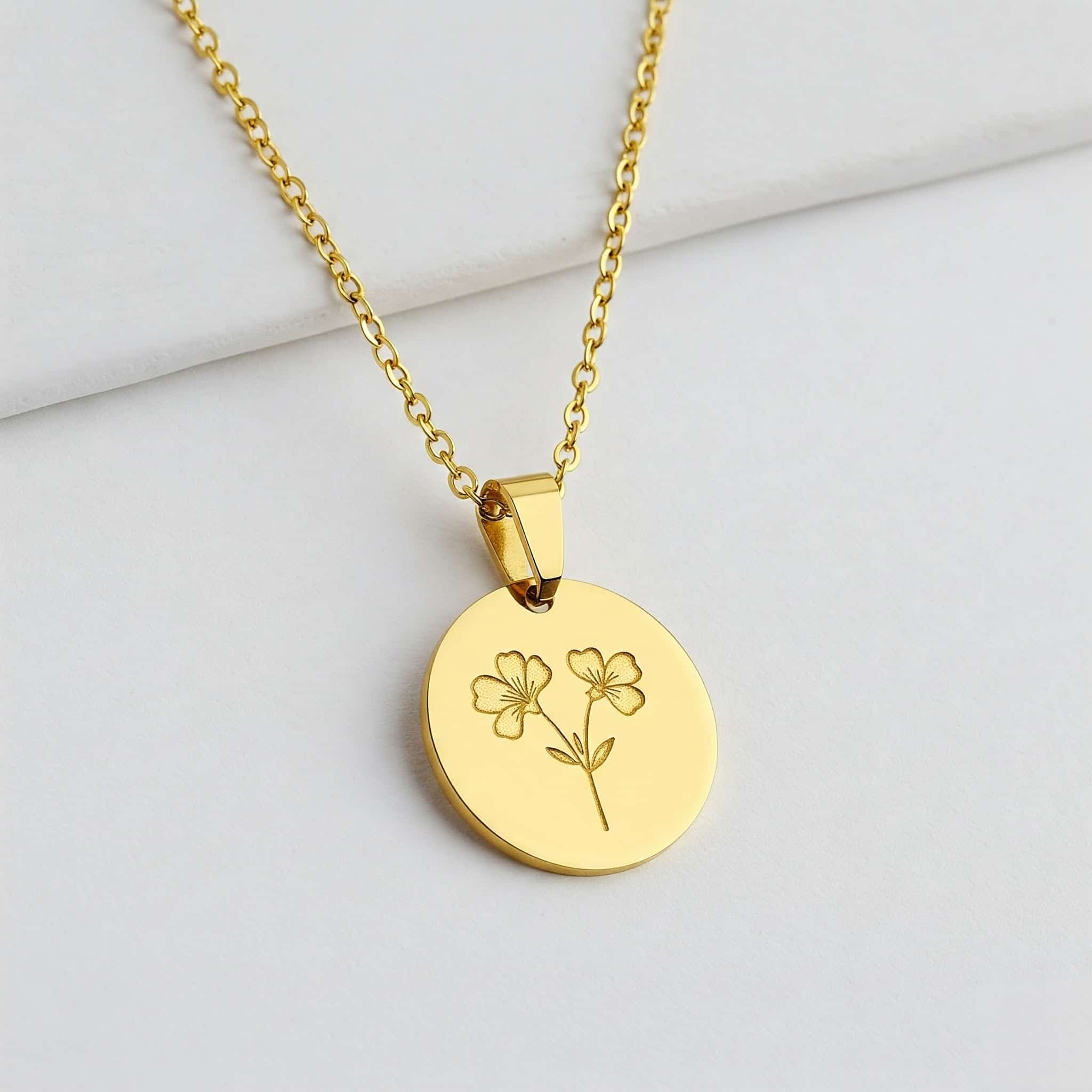 5.14 dedicate womens gift custom birth month flower birthstone charm bouquet necklace 21
