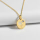 Gold Rose Pendant Necklace: Elegant Floral Gemstone Jewelry – Custom Birth Month Flower Necklace