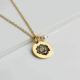 Exquisite Black Rose Pearl Pendant Necklace - A Gold Floral Pendant Necklace Crafted as a Custom Birth Month Flower Necklace