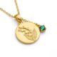 Elegant Custom Birthstone Floral Necklace with Lily of the Valley Pendant and Gemstone - Emerald Lily of the Valley Necklace
