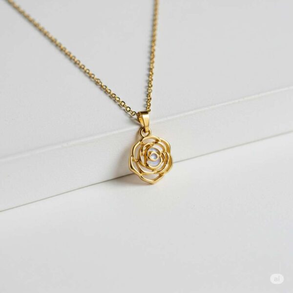 Elegant Birth Month Flower Birthstone Charm Necklace - Gold-Tone Flower Pendant Necklace for Women - Delicate Floral Design Necklace for Everyday Wear