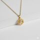 Elegant Birth Month Flower Birthstone Charm Necklace - Gold-Tone Flower Pendant Necklace for Women - Delicate Floral Design Necklace for Everyday Wear