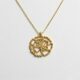 Elegant Gold Custom Birth Month Flower Birthstone Charm Necklace