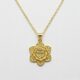 Gold Flower Birthday Necklace - Personalized Gold Pendant Gift, Custom Birth Month Flower Charm Necklace