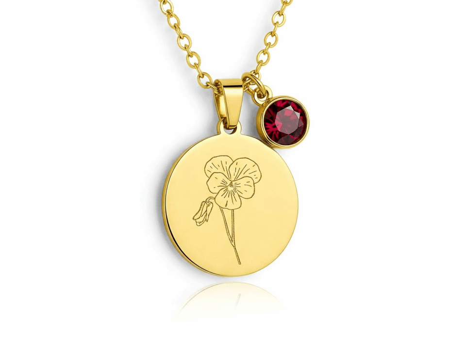 blog 5.14 dedicate women s gift custom birth month flower birthstone charm bouquet necklace 5