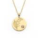Custom Birth Month Flower Birthstone Charm Necklace – Personalized Lily of the Valley Gold Pendant with Engraved Floral Birthstone Necklace