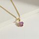 dedicate womens gift custom birth month flower birthstone charm bouquet necklace 3