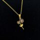 dedicate womens gift custom birth month flower birthstone charm bouquet necklace 5