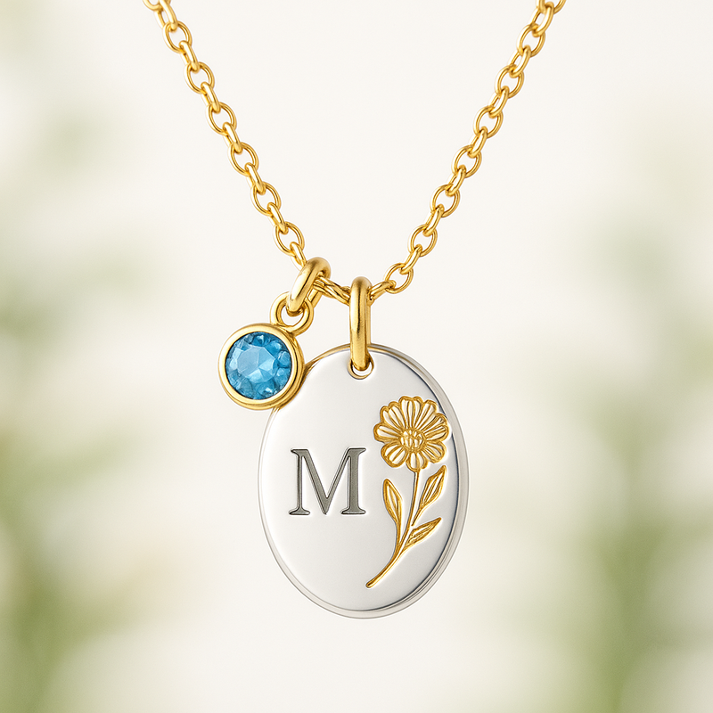 Boost Your Jewelry Business with Custom Birth Month Flower Birthstone Charm Necklaces: Wholesale Personalized Birthstone Jewelry for Women