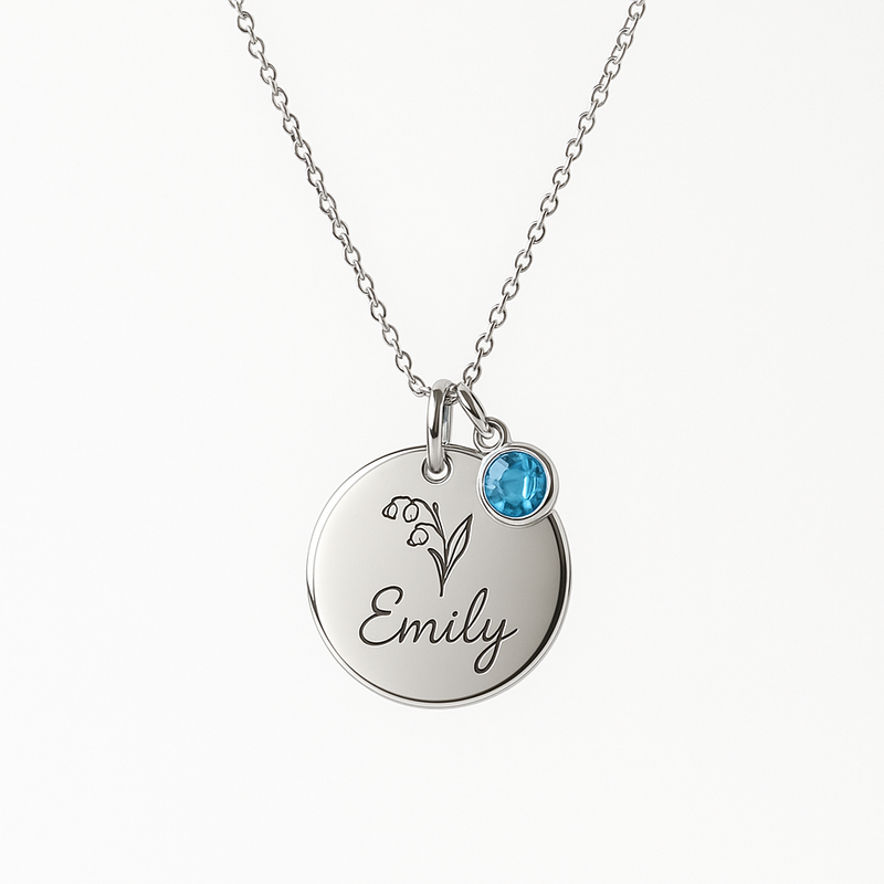 Custom Birth Month Flower Birthstone Charm Necklace: A Personalized Jewelry Gift for Your Clients