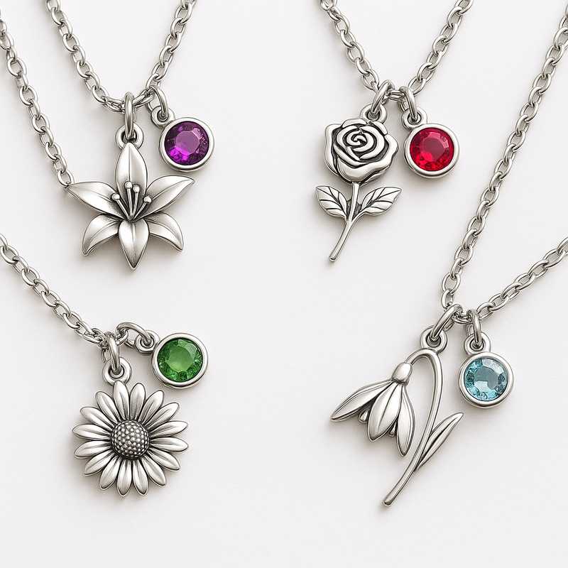 Seasonal Charm Necklaces: Custom Birthstone & Flower Designs for Every Occasion Seasonal Charm Necklaces: Custom Birthstone & Flower Designs for Every Occasion - Featured Image