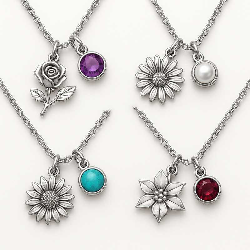 Celebrate Every Season with Custom Birthstone & Flower Charm Necklaces Celebrate Every Season with Custom Birthstone & Flower Charm Necklaces - Featured Image