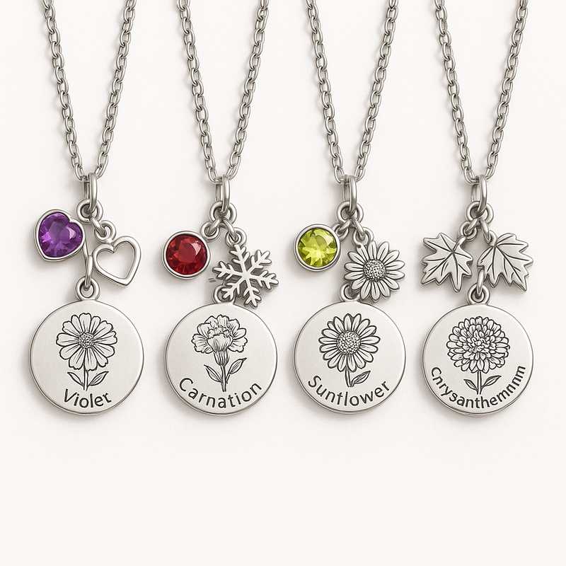 Celebrate Every Season with Custom Birthstone & Flower Charm Necklaces Celebrate Every Season with Custom Birthstone & Flower Charm Necklaces - Featured Image
