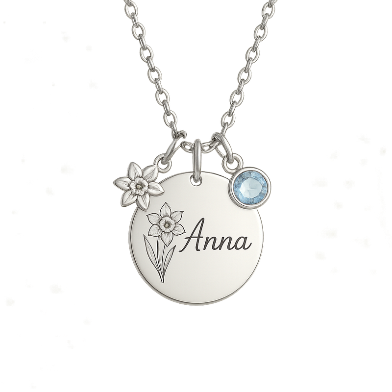 Boost Business Growth with Custom Birth Month Flower Birthstone Charm Necklace Manufacturing: Low MOQ, High Demand Designs