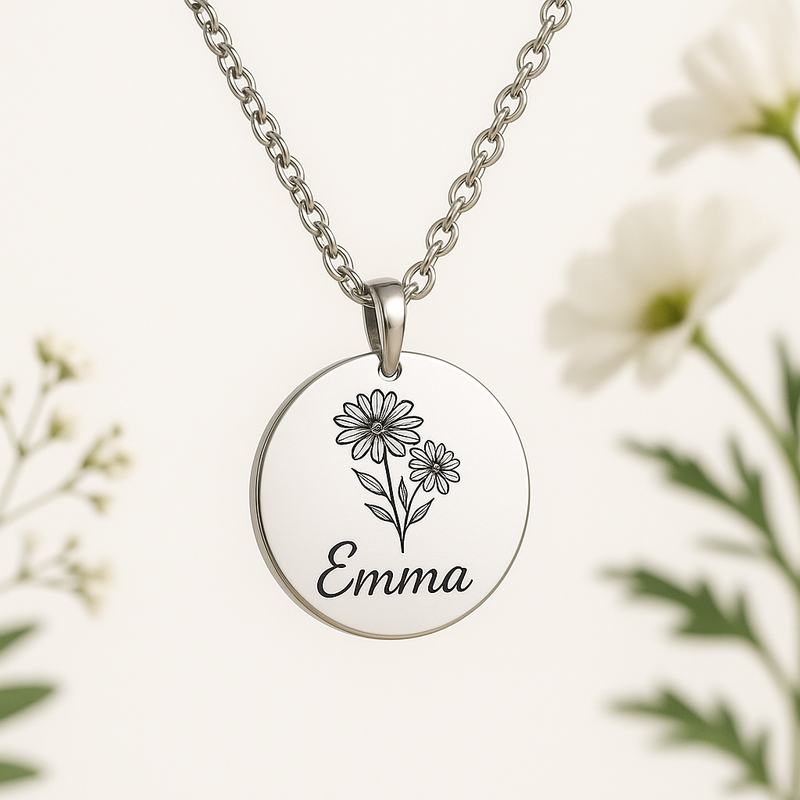 Custom Birth Month Flower Necklace: Boost Your Jewelry Brand with Trendy, Personalized Stainless Steel Designs