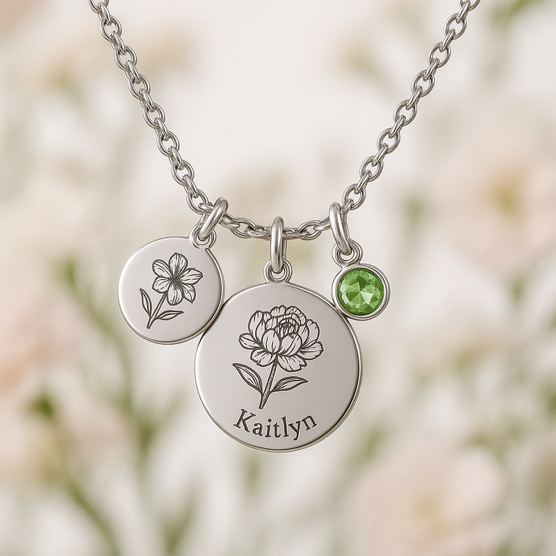 Boost Business Growth with Custom Birth Month Flower Birthstone Charm Necklace Manufacturing Solutions