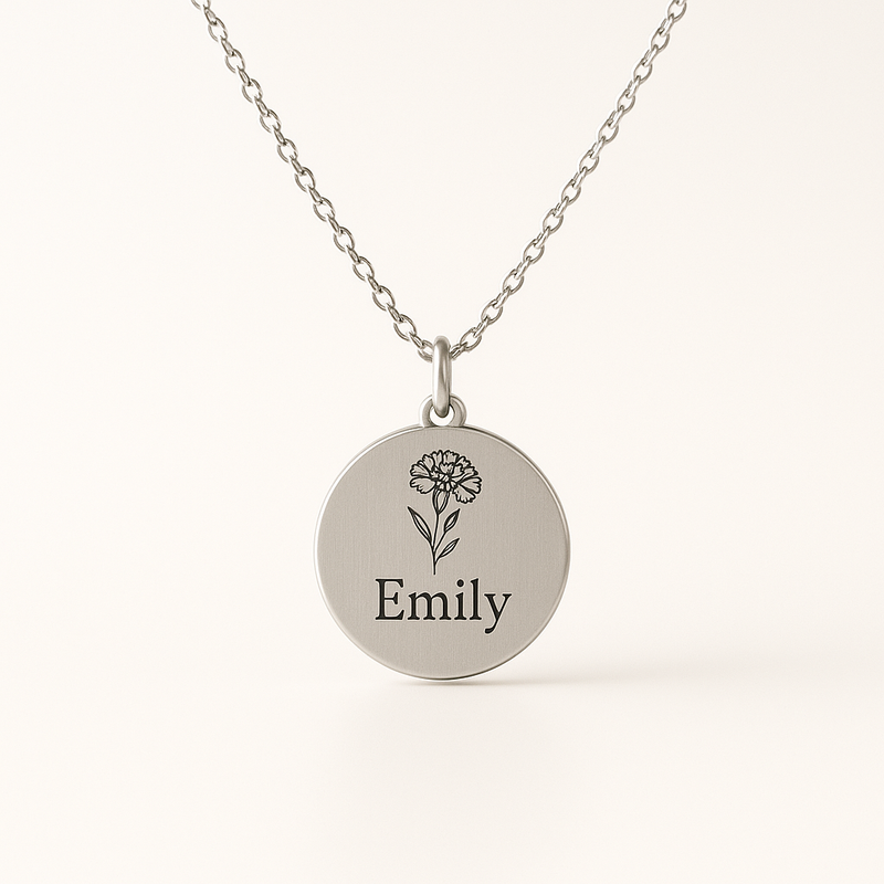 Custom Birth Month Flower Necklace: Boost Wholesale Jewelry Sales with Trendy, Personalized Stainless Steel Designs