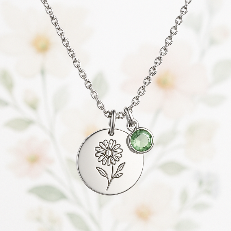 Boost Your Jewelry Business with Custom Birth Month Flower Birthstone Charm Necklace and Personalized Birthstone Pendants