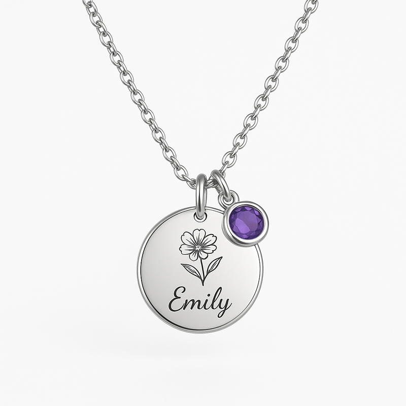 Boost Wholesale Sales with Custom Birth Month Flower Birthstone Charm Necklace Manufacturing Services