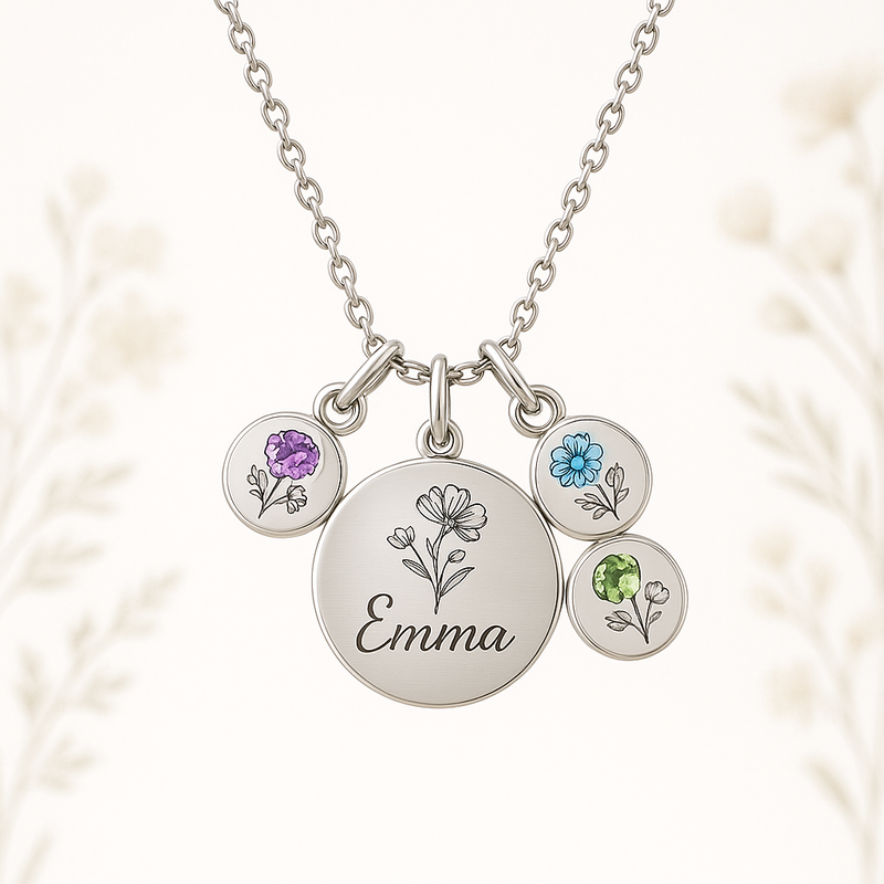Boost Your Jewelry Business with Custom Birthstone Charm Necklaces: Personalized Flower Designs & High-Quality Stainless Steel Manufacturing
