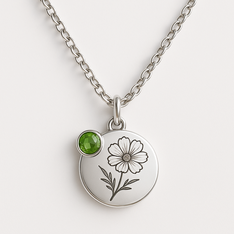 Boost Your Jewelry Line with Custom Birth Month Flower Birthstone Charm Necklace: Personalized Options for Business Growth