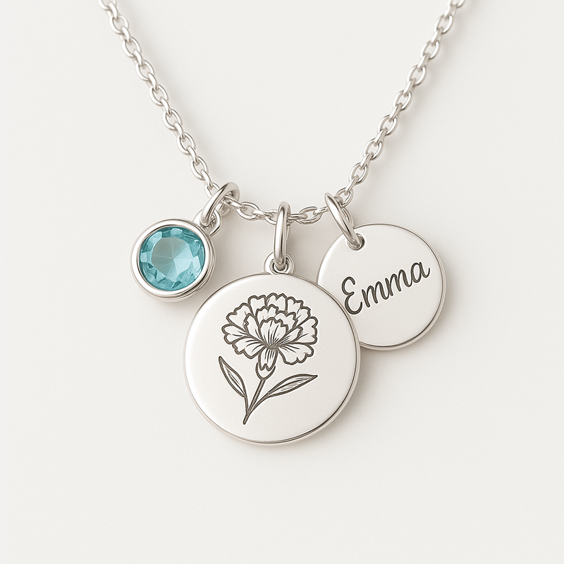 Custom Birth Month Flower Necklace: A Trend in Personalized Birthstone Charm Necklaces for Wholesale Jewelry Business Growth