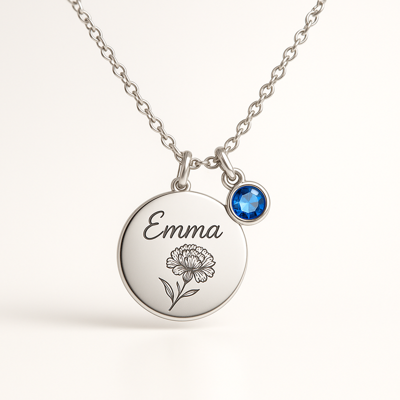 Custom Birth Month Flower Necklace: Personalized Birthstone Charm Necklaces for Your Jewelry Business Growth