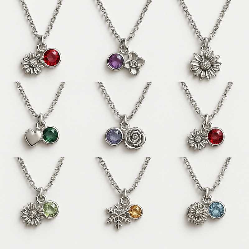 Seasonal Charm Necklaces: Custom Birthstone & Flower Designs for Every Occasion Seasonal Charm Necklaces: Custom Birthstone & Flower Designs for Every Occasion - Featured Image