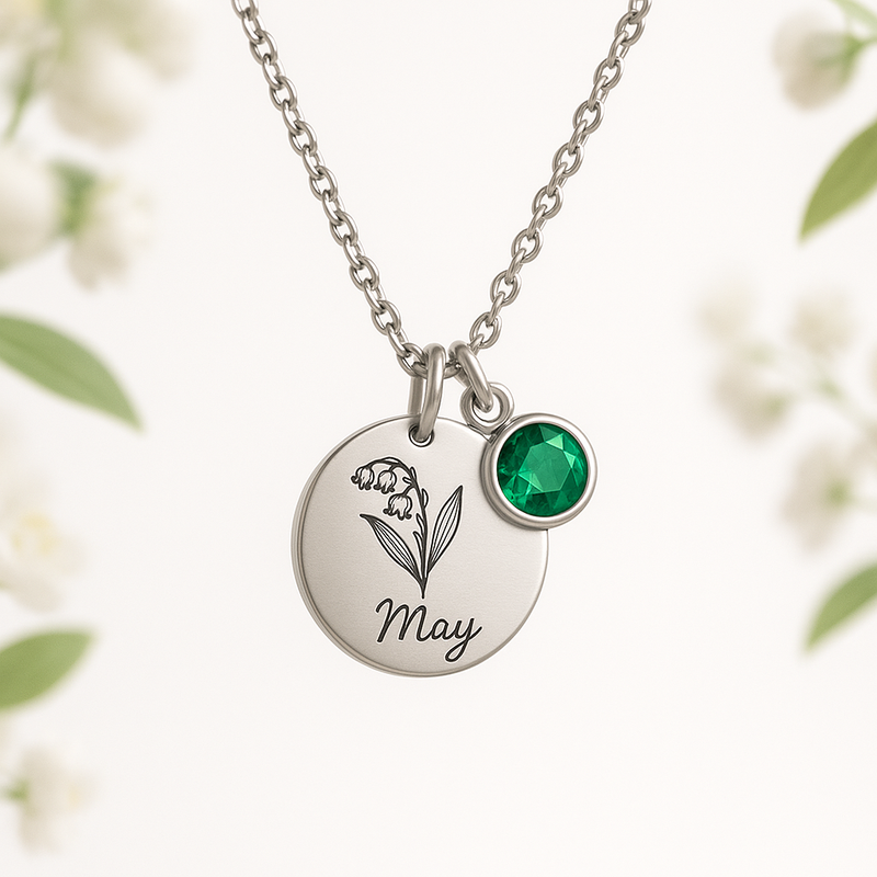 Custom Birth Month Flower Birthstone Charm Necklace: Boost B2B Jewelry Sales with Personalized Floral Designs