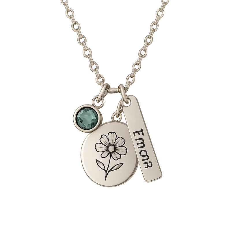 Boost Your Jewelry Brand with Custom Birth Month Flower Birthstone Charm Necklace Manufacturing