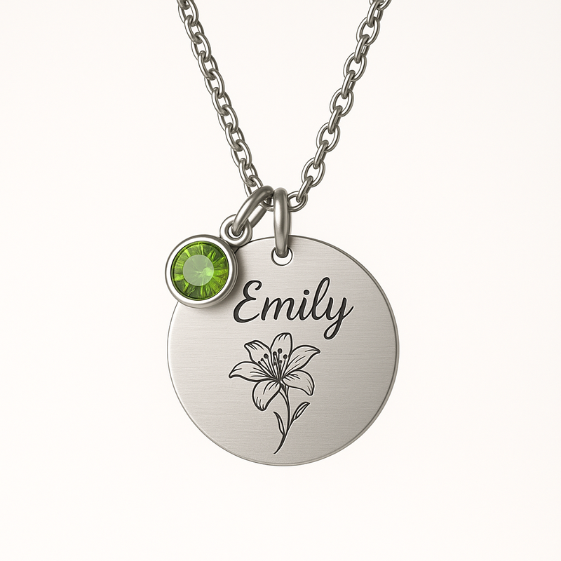 Custom Birth Month Flower Birthstone Charm Necklace: Boost Jewelry Business with Personalized Wholesale Designs