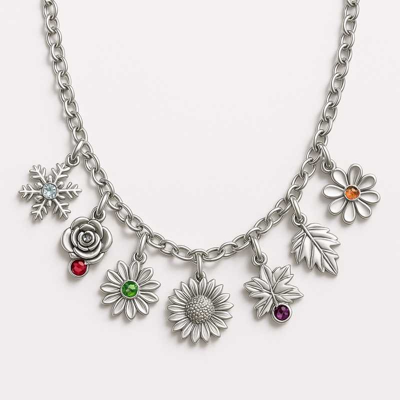 Celebrate Every Season with Custom Birthstone & Flower Charm Necklaces Celebrate Every Season with Custom Birthstone & Flower Charm Necklaces - Featured Image