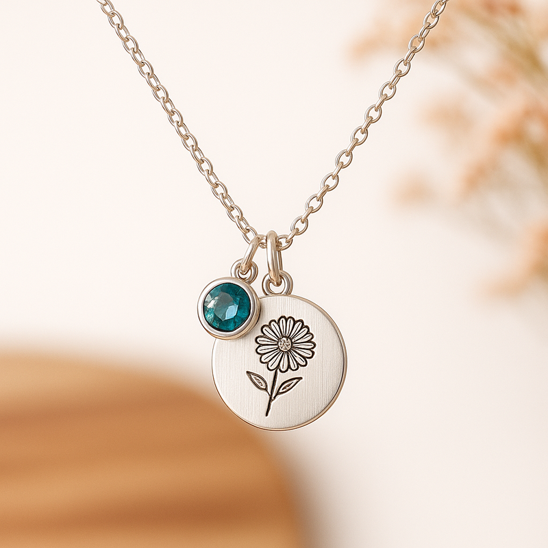 Custom Birth Month Flower Birthstone Charm Necklace: The Future of Personalized Birth Flower and Birthstone Jewelry for Wholesale Manufacturers