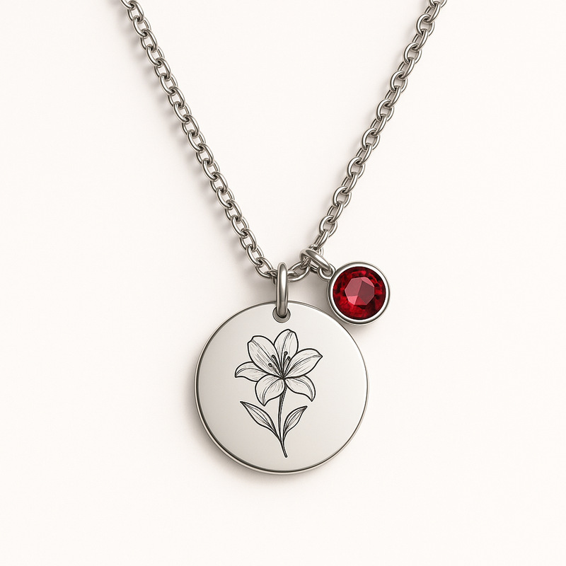 Boost Your Jewelry Brand with Custom Birth Month Flower Birthstone Charm Necklace Manufacturing: Low MOQ & High Profit Potential