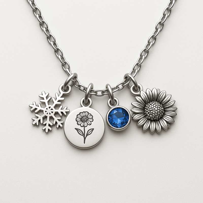 Seasonal Splendor: Custom Birthstone & Flower Charm Necklaces Seasonal Splendor: Custom Birthstone & Flower Charm Necklaces - Featured Image