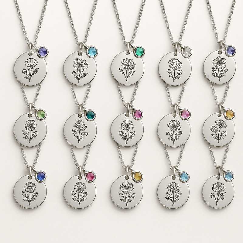 Celebrate the Season: Custom Floral & Birthstone Necklaces in Steel Celebrate the Season: Custom Floral & Birthstone Necklaces in Steel - Featured Image