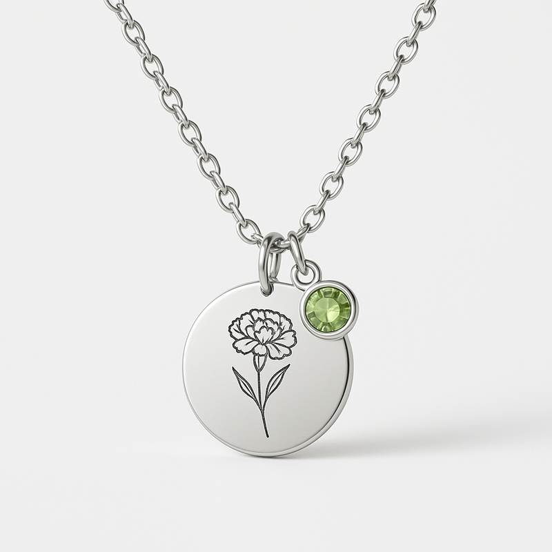 Custom Birth Month Flower Birthstone Charm Necklace: Wholesale Customization for Business Growth in 2025