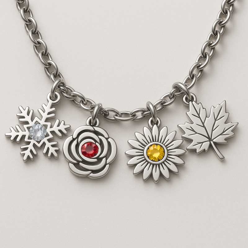 Celebrate Every Season: Custom Birthstone & Flower Charm Necklaces Celebrate Every Season: Custom Birthstone & Flower Charm Necklaces - Featured Image