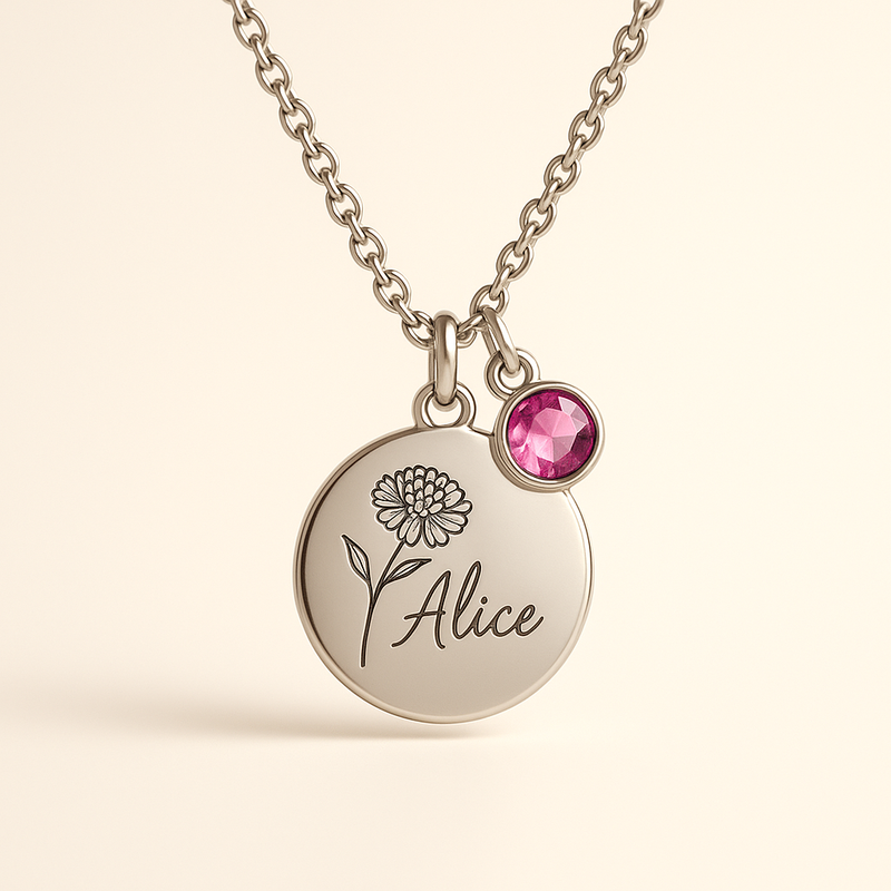 Custom Birth Month Flower Necklace: Wholesale Manufacturing Opportunities for Personalized Birthstone Charm Necklaces