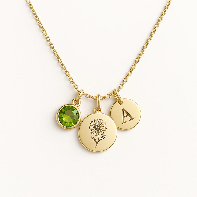 Custom Birthstone Charm Necklace: A Trendy and Profitable Addition to Your Jewelry Line with Personalized Birthstone Charm Jewelry and Birth Month Flower Designs