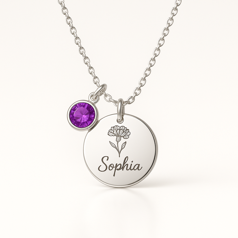 Custom Birth Month Flower Birthstone Charm Necklace: The Ultimate Guide to Personalized Birth Flower and Birthstone Jewelry for Her