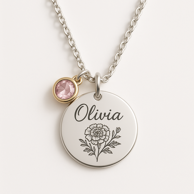 Elevate Your Jewelry Line with Custom Birthstone Charm Necklaces, Personalized Birth Month Flower Necklaces, and Custom Flower Birthstone Jewelry
