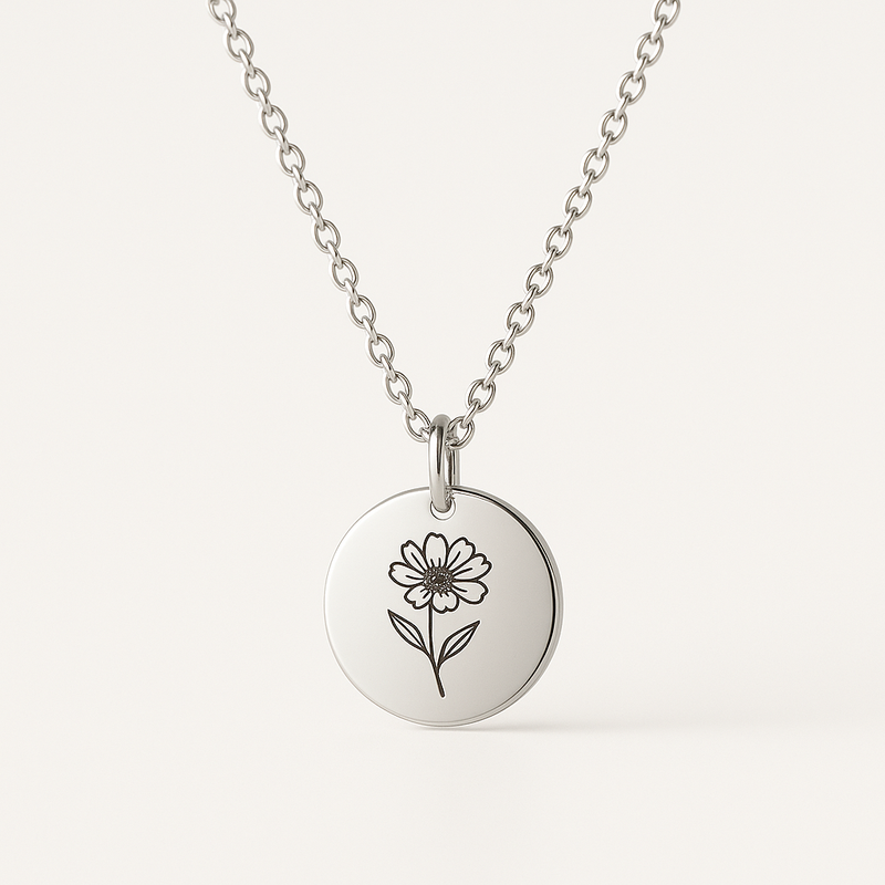 Boost Your Jewelry Business with Custom Birth Month Flower Necklace Manufacturing: Low MOQ & Durable Stainless Steel