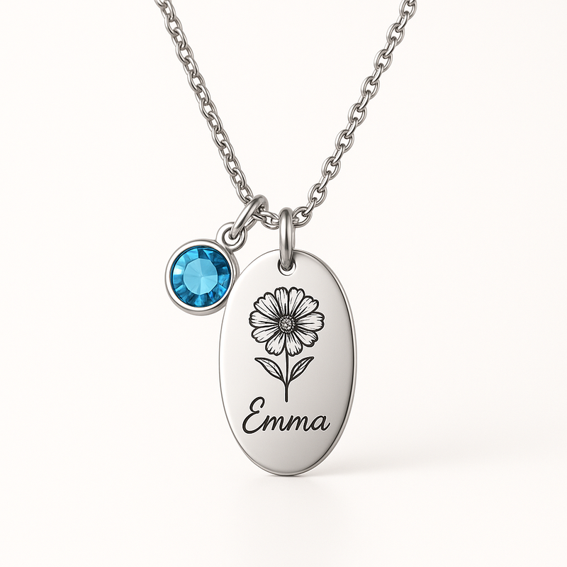 Boost Your Jewelry Brand with Custom Birth Month Flower Birthstone Charm Necklace Manufacturing Services