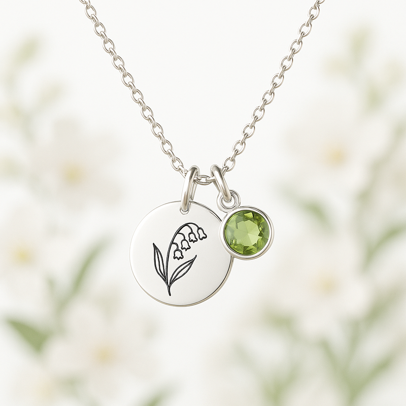 Custom Birth Month Flower Birthstone Charm Necklace: Boost Your Jewelry Business with Personalized Flower and Birthstone Necklaces