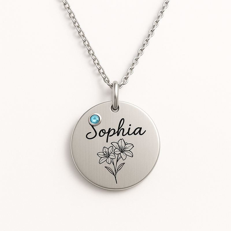 Boost Business Growth with Custom Birth Month Flower Birthstone Charm Necklace Manufacturing