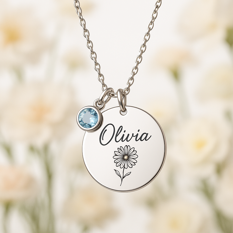 Boost Wholesale Sales with Custom Birth Month Flower Birthstone Charm Necklace Manufacturing Services