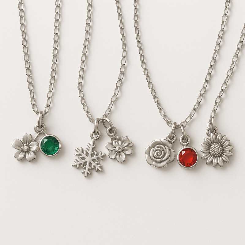 Celebrate Every Season: Custom Birthstone & Flower Necklaces Celebrate Every Season: Custom Birthstone & Flower Necklaces - Featured Image