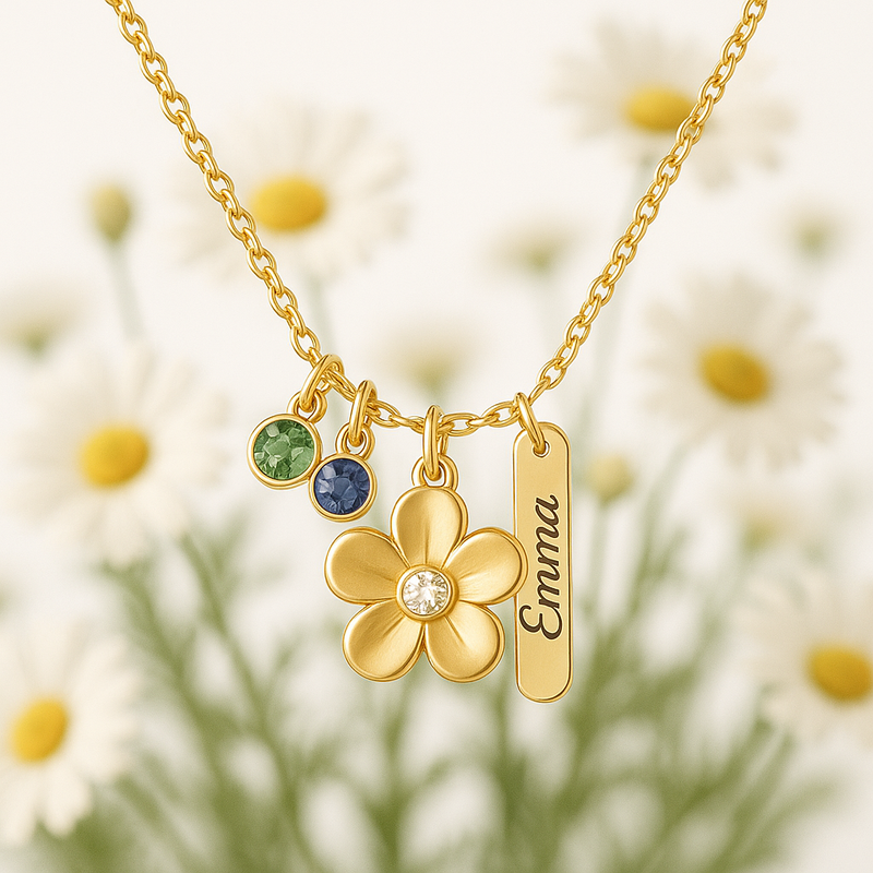 Boost Your Jewelry Business with Custom Birth Month Flower Birthstone Charm Necklaces: Durable, Low MOQ, OEM Ready