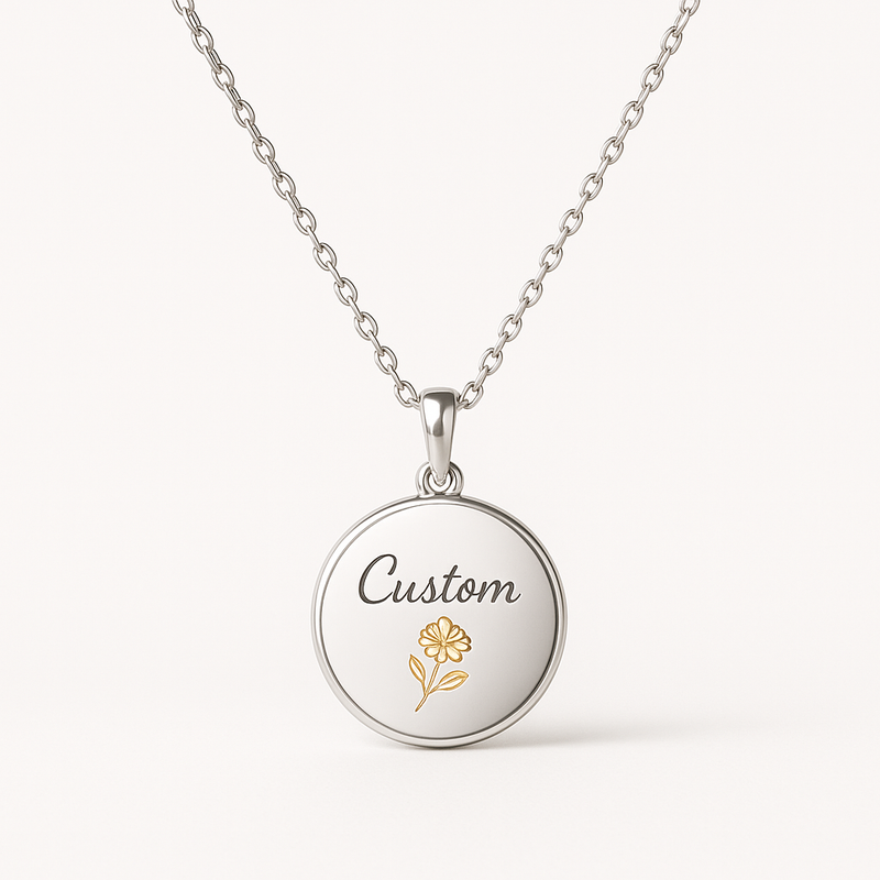 Custom Birth Month Flower Necklace: The Perfect Birthstone Charm Necklace for Personalized Jewelry Wholesale